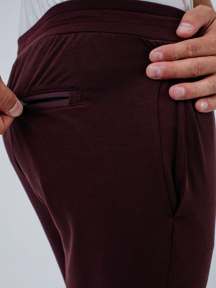 Port Red Day Off Jogger with Back Pockets | Fresh Clean Threads