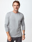 Long Sleeve Crew Tees | Heather Grey | Fresh Clean Threads