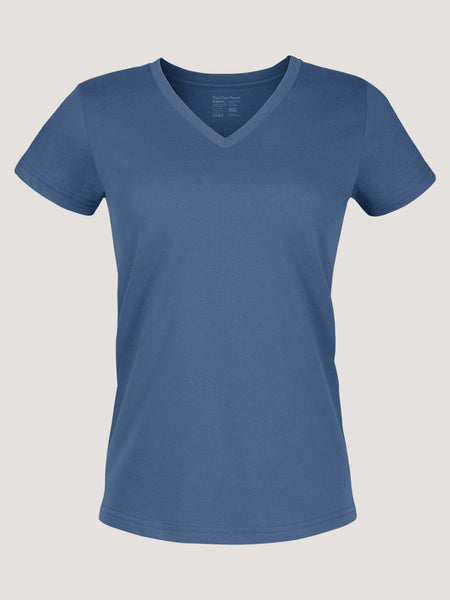 Women's Monsoon Blue V-Neck